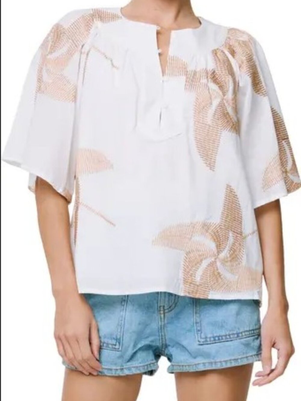 Ciebon Alexia Embroidered Top Size Small